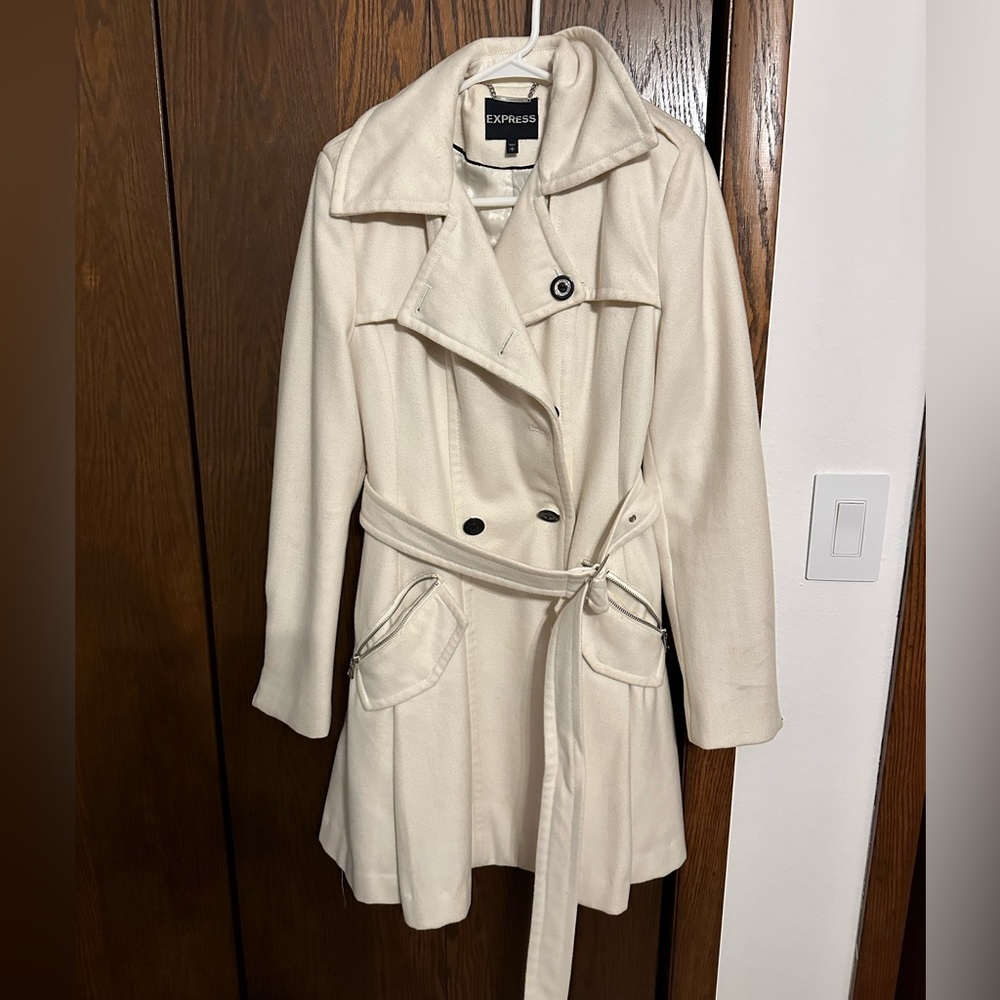 Express wool blend trench coat